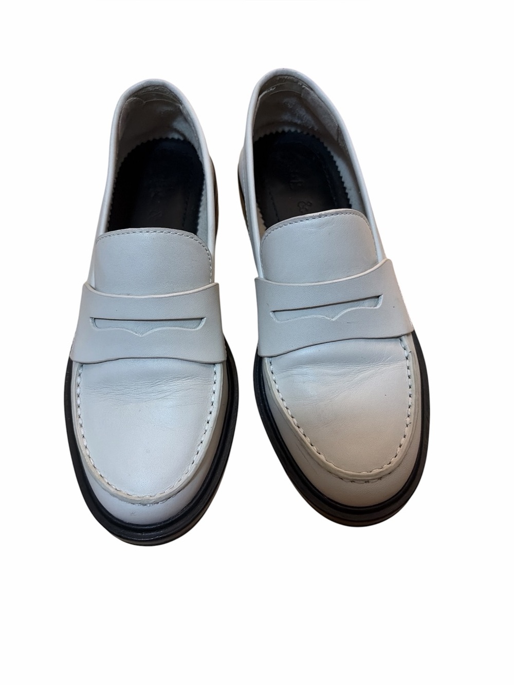 Rag & Bone White Leather Penny Loafers Women’s EU Size 37 / US 7